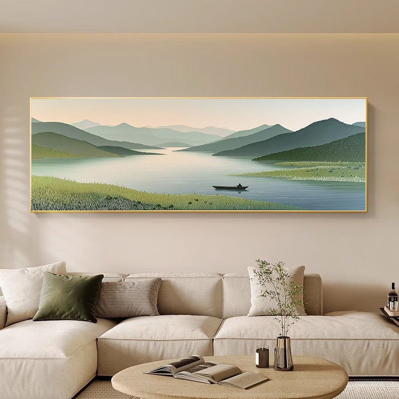 Malerei auf Leinwand mit landschaftlichem Motiv