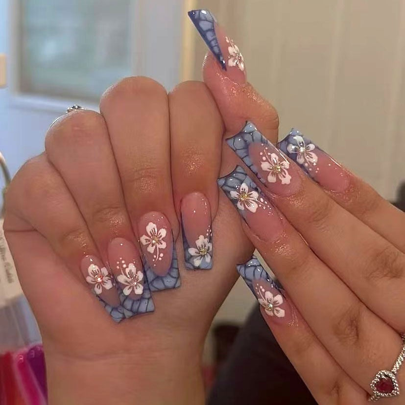 Floral Art Acryl Press-On Nagel Set