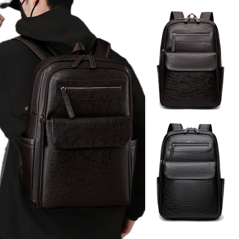 Langlebiger Leder Laptop Rucksack