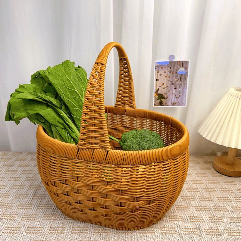 Damen Handgefertigter Rattan Einkaufskorb Brehn