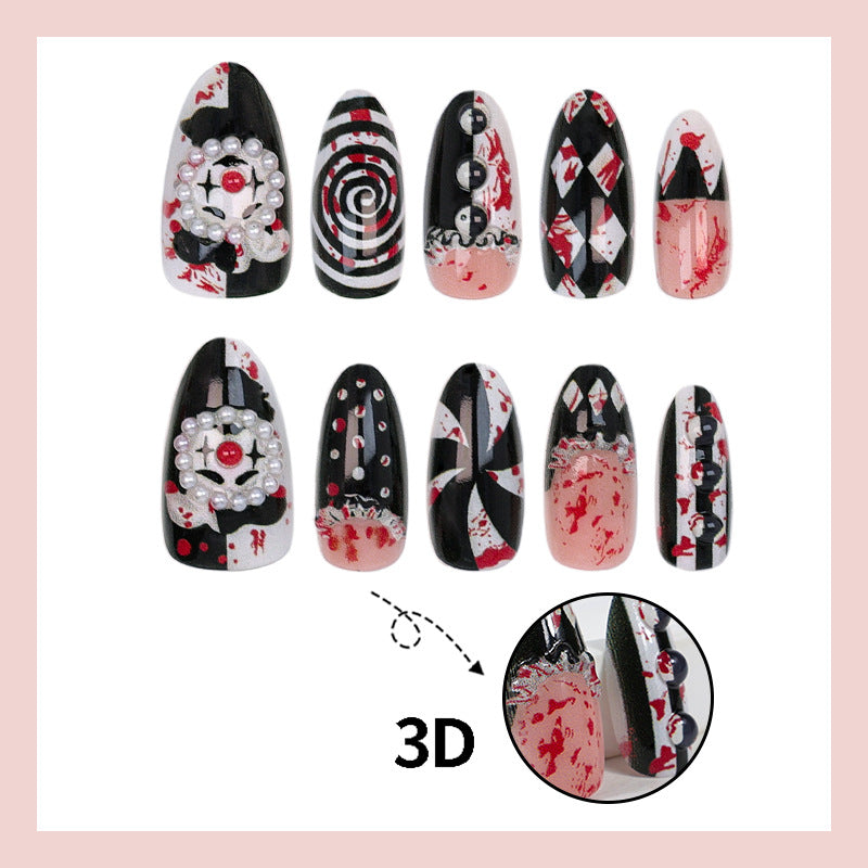 Kunstnagelset mit kreativem Gruselmotiv Brehn