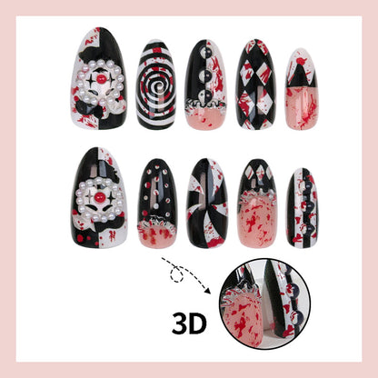 Kunstnagelset mit kreativem Gruselmotiv Brehn