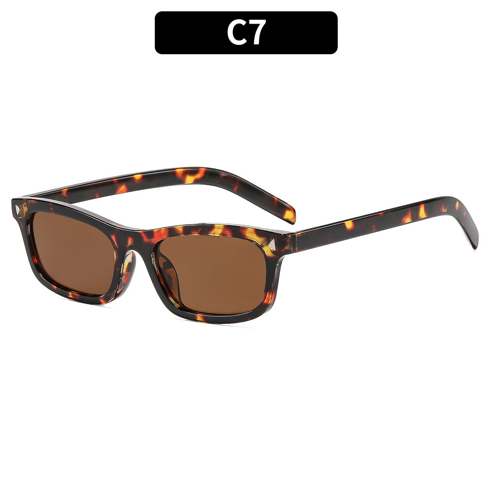 Retro-inspirierte rechteckige Sonnenbrille