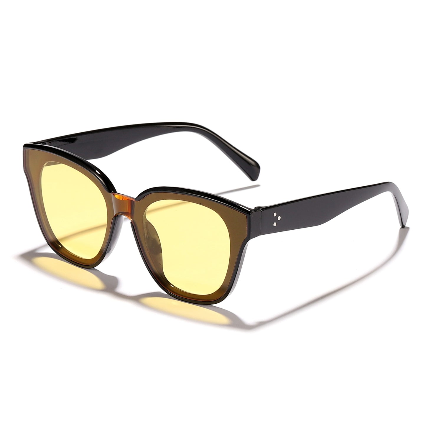 Damen modische Sonnenbrille mit breitem Rahmen und sanften Gläsern Brehn
