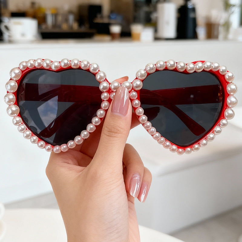 Herzförmige mit Strass verzierte Sonnenbrille Brehn