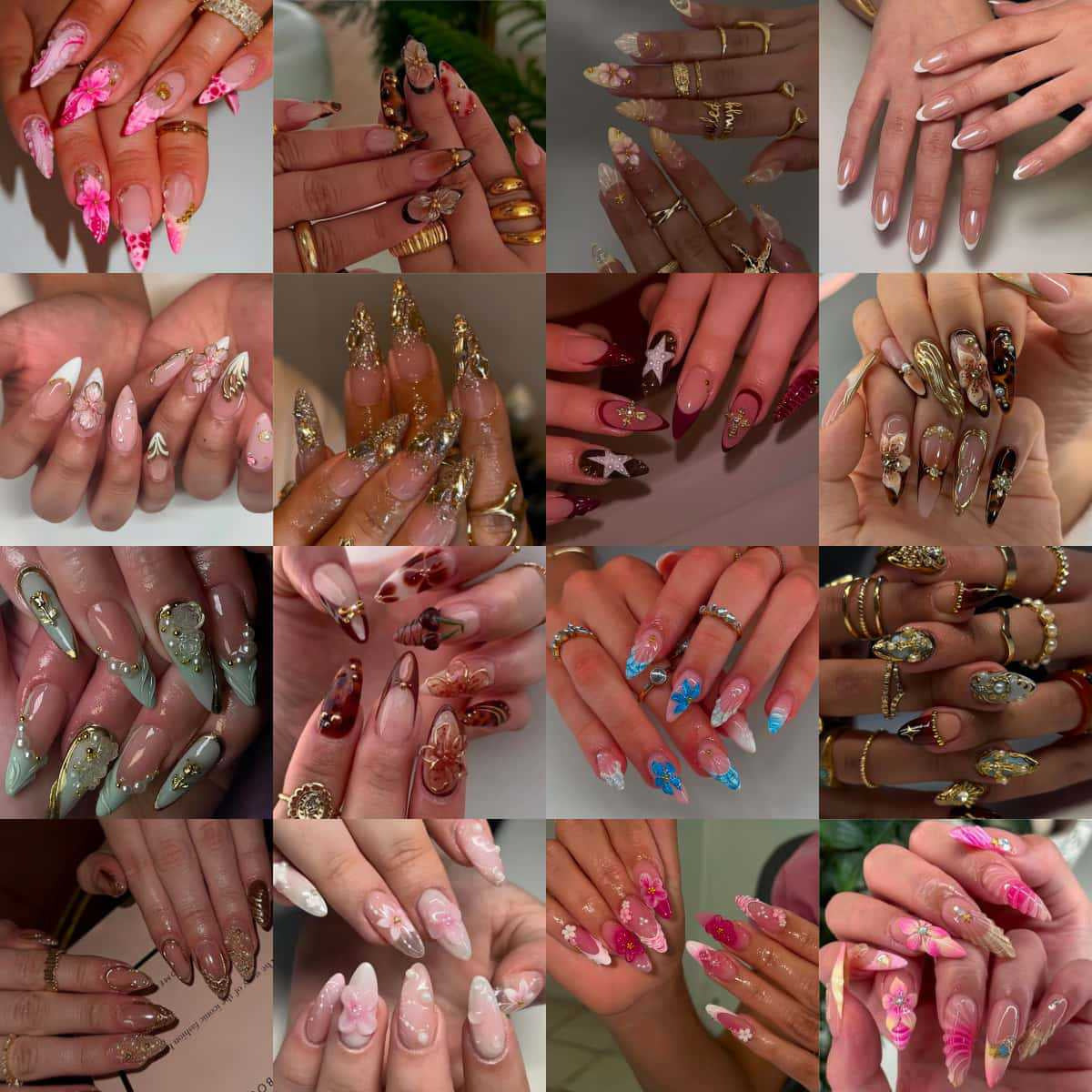 Glamouröse Texturierte Acryl-Nagelvergrößerungen Brehn
