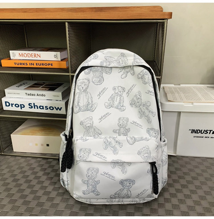 Verspielter Teddy Bären-Print Rucksack