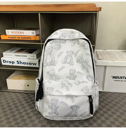 Verspielter Teddy Bären-Print Rucksack