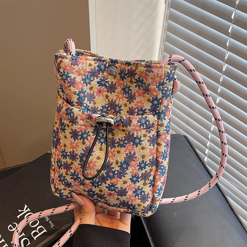 Blumenmuster Crossbody Pouch Tasche