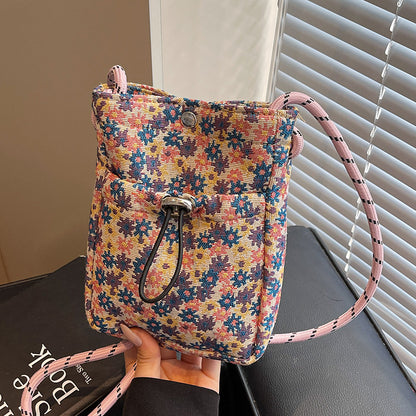 Blumenmuster Crossbody Pouch Tasche