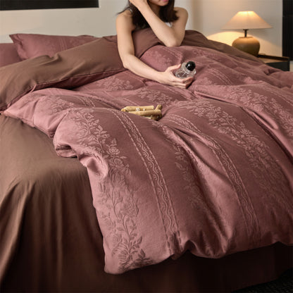 Umkehrbare Jacquard-Leopard-Bettwäsche-Set