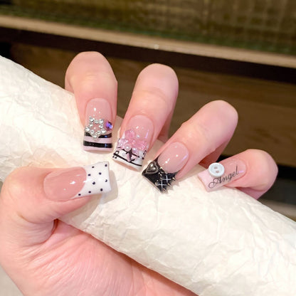 Künstlerisches Designer Press-On Nagelset Brehn