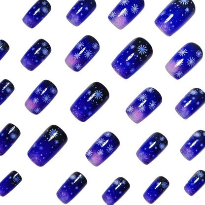 Winter-Themen Gradient Ombre Nagelkunst Brehn