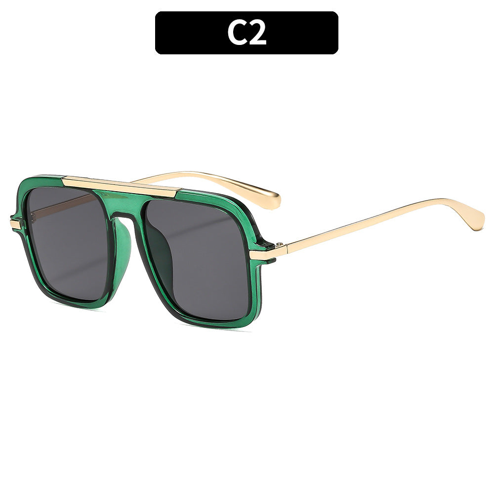 Eleganter Look Vintage-inspirierte geometrische Sonnenbrille