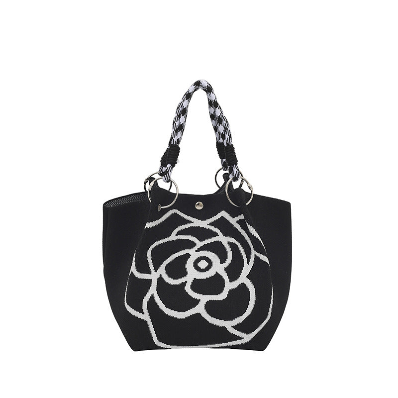 WoFloral Print Texturiertes Handtasche Brehn