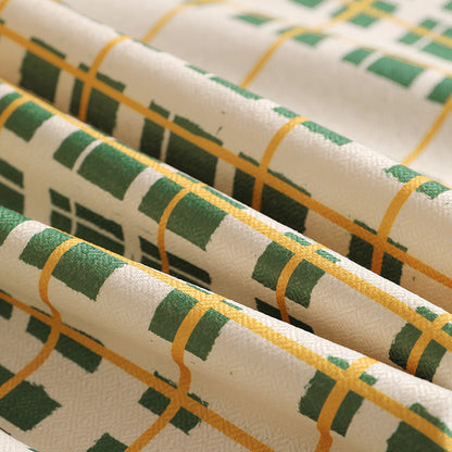 Rechteckige beschichtete Tischdecke mit kariertem Plaid‑Muster und wasserabweisender Oberfläche Brehn