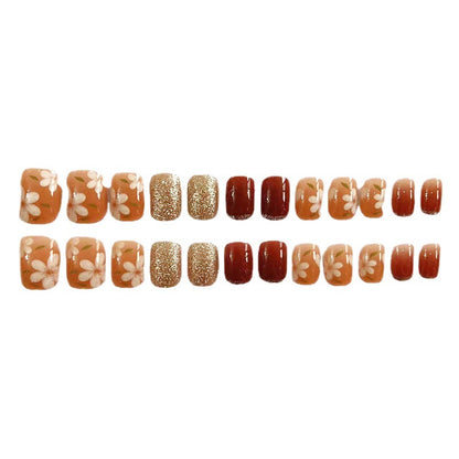Künstlerisches Floral Press-On Nageldesign  1791804034