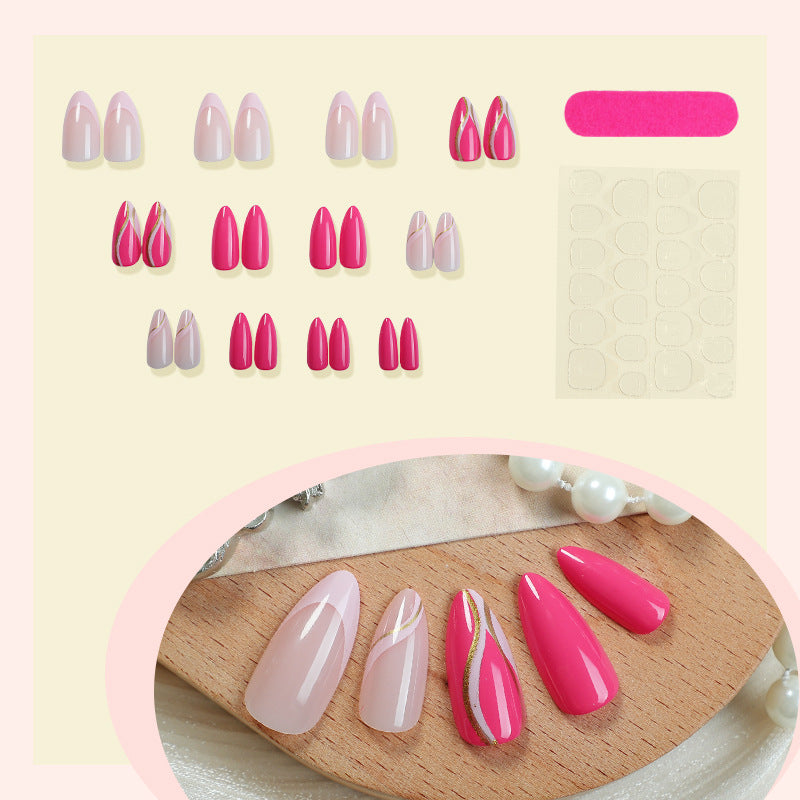 Elegantes Press-On-Nagelkunst-Set mit künstlerischem Farbverlauf-Design Brehn