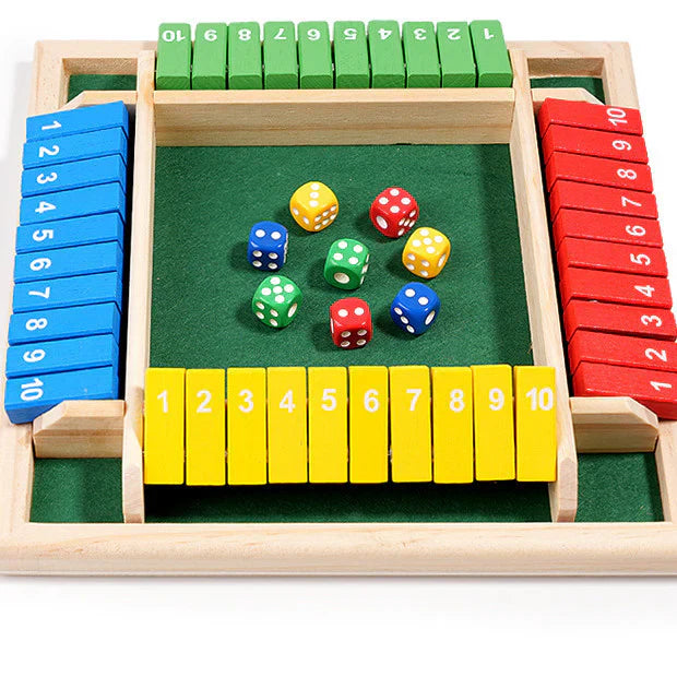 Shut The Box Spiel - Spaß Tisch Mathematik Spiel für Erwachsene und Kinder | Brehn