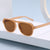 Damen moderne rechteckige Sonnenbrille mit polarisierenden Gläsern Brehn
