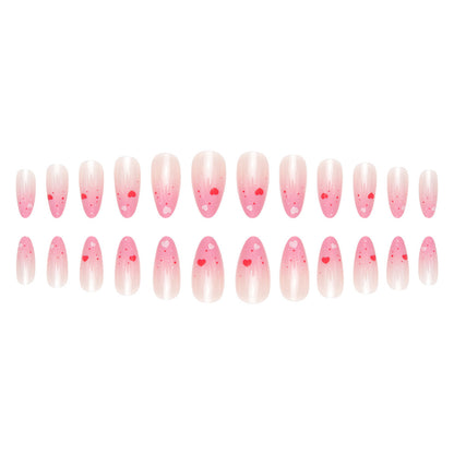 Herz-Design Press-On Nagelkunst Set Brehn