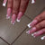 Elegantes florales Akzent Press-On-Nagelkunst-Set Brehn