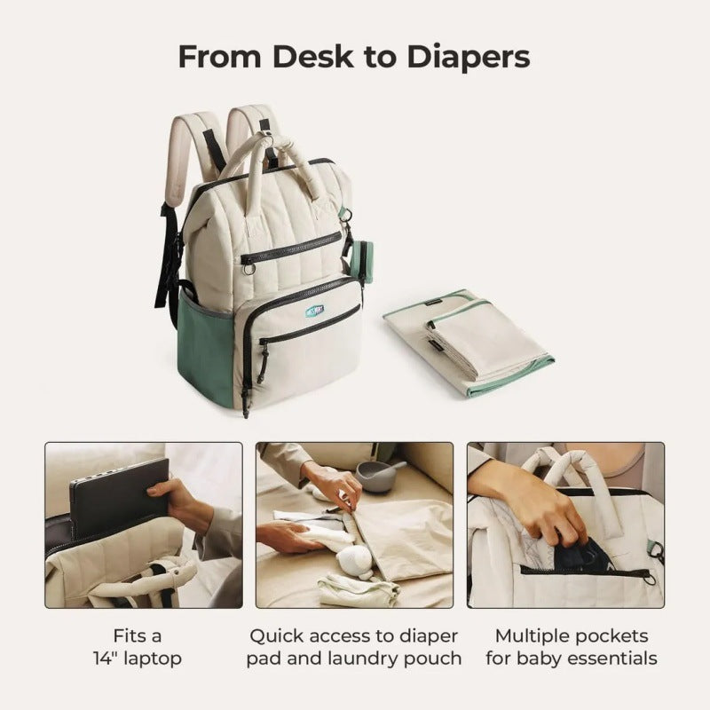 Multi-Taschen gesteppter Rucksack Brehn