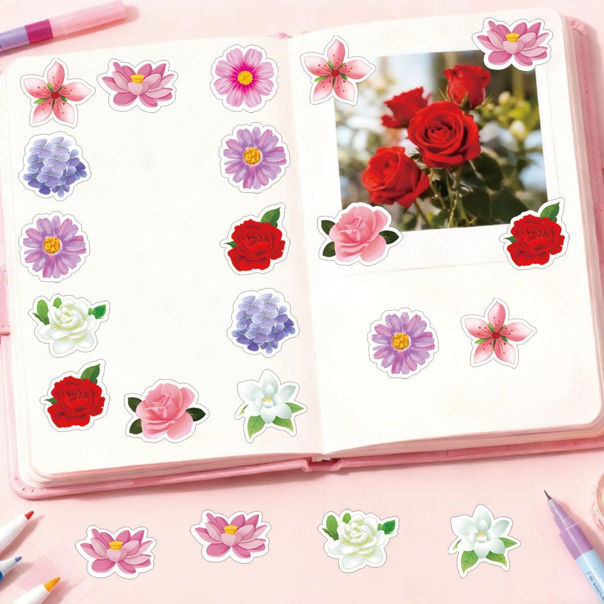 Blumen-Themen Aufkleber Set Brehn