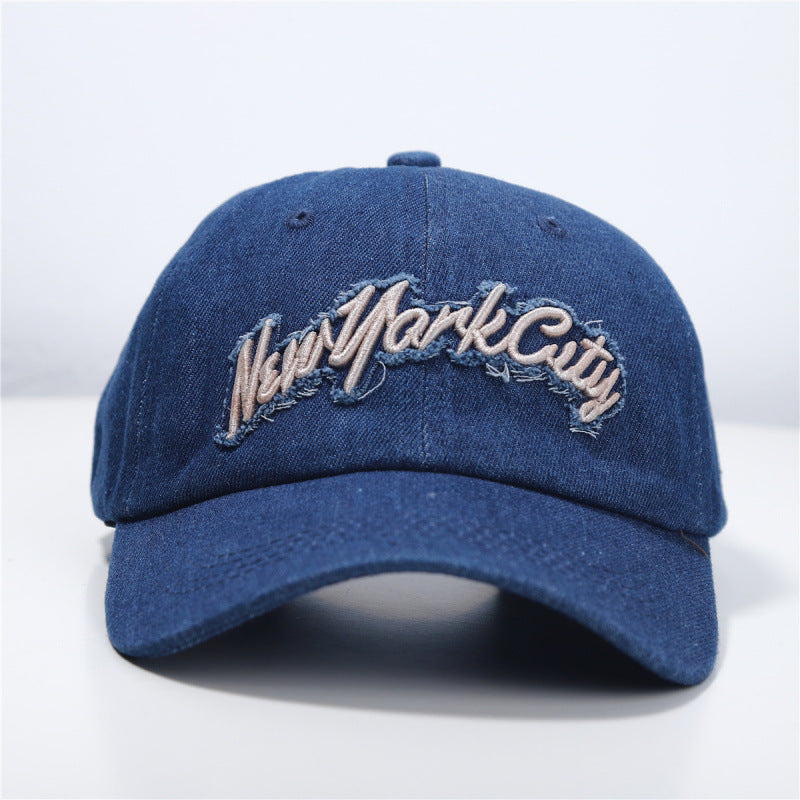 Frauen Distressed Denim Baseball Cap Brehn 1784083711
