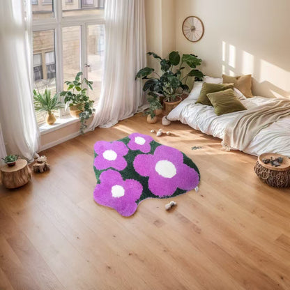 Floral geformter Badezimmerteppich Brehn