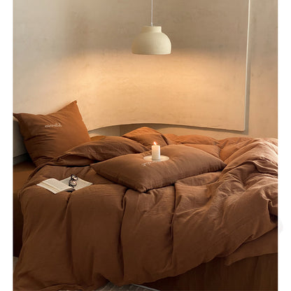 Bettwäsche-Set aus Baumwoll-Musselin mit gesteppter Ganzjahresdecke