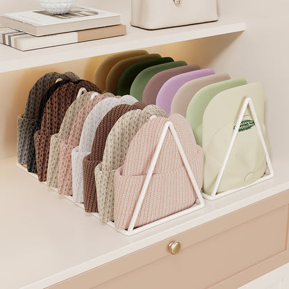 Dreieckiger Gold Metall Multi-Slot Mütze und Strickmützen Organizer Regal