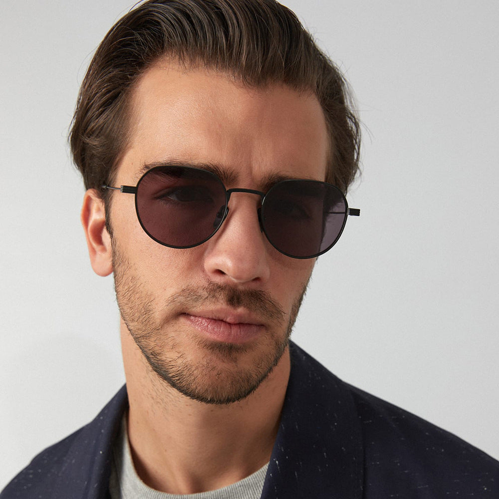 Damen Stilvolle runde Designermode Sonnenbrille Brehn