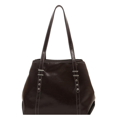 Klassische Strukturierte Leder Tote Bag