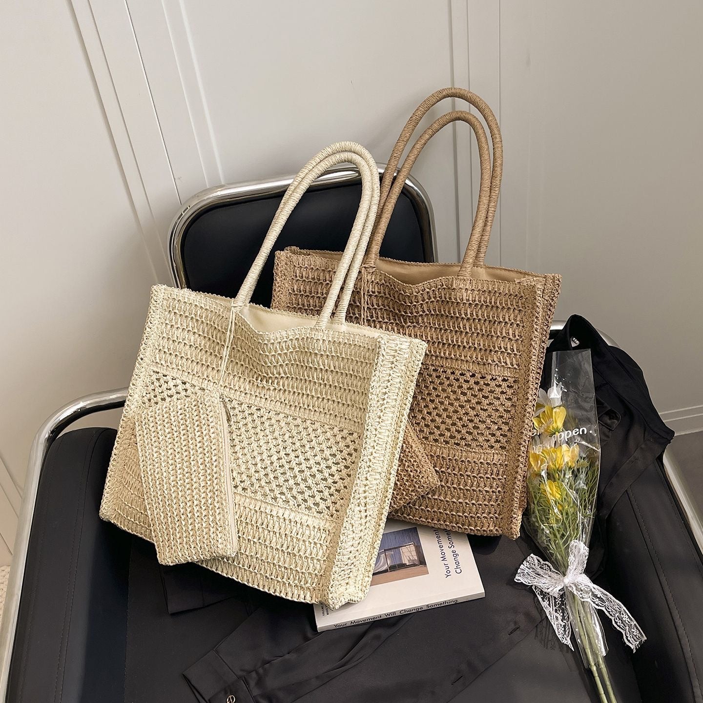 Handtasche Aus Natürlichem Geflecht Brehn