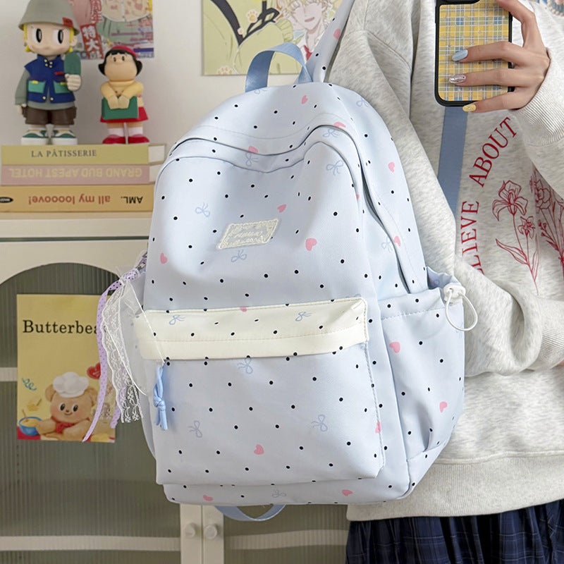 Charmanter gepunkteter Schulrucksack Brehn