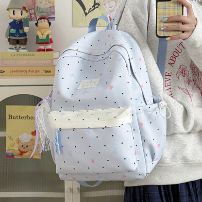 Charmanter gepunkteter Schulrucksack Brehn