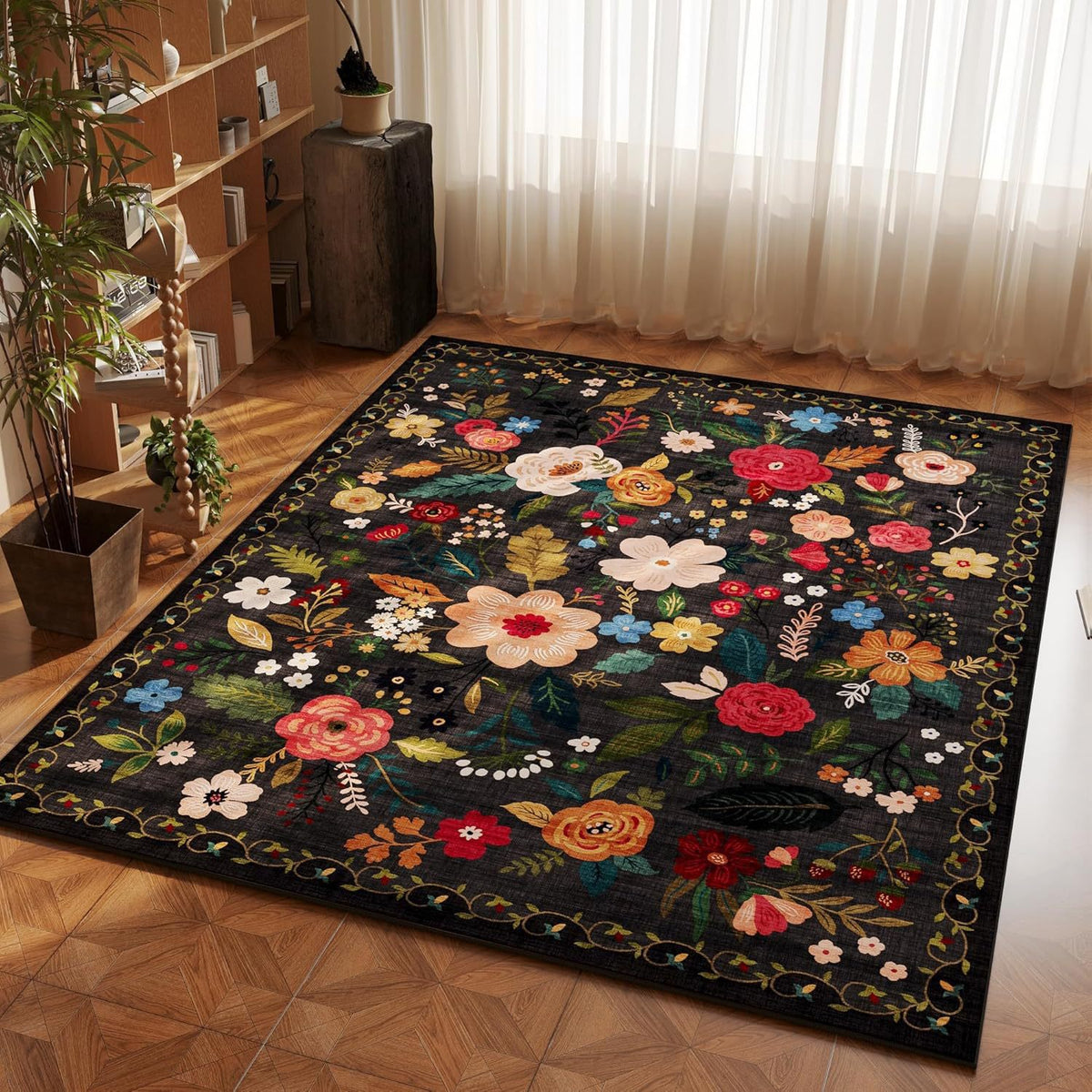 Blumenmuster Teppich
