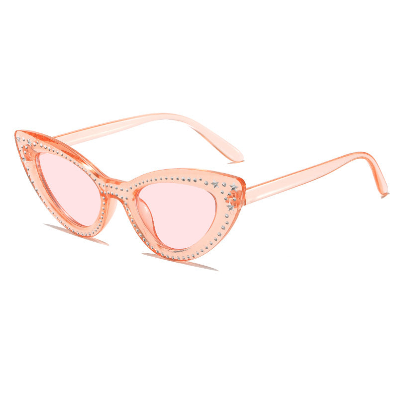 Glamouröse mit Strass verziertes Katzenaugen-Sonnenbrille Brehn