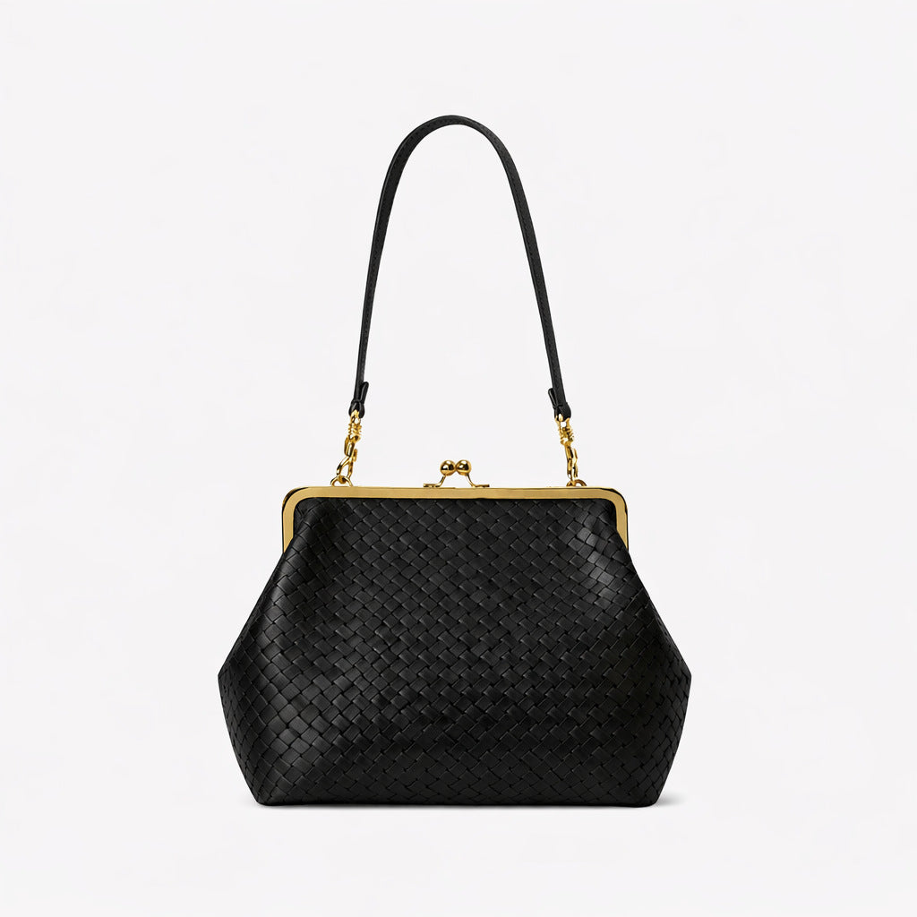 Elegante glänzende Krokodil-Effekt-Handtasche