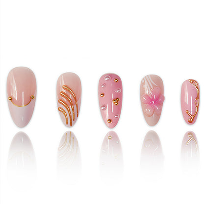Premium Floral Designer Press-On Nails Brehn