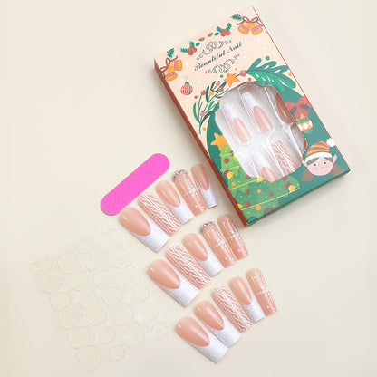Urlaubs-themed dekorative Press-On Nagel Set Brehn