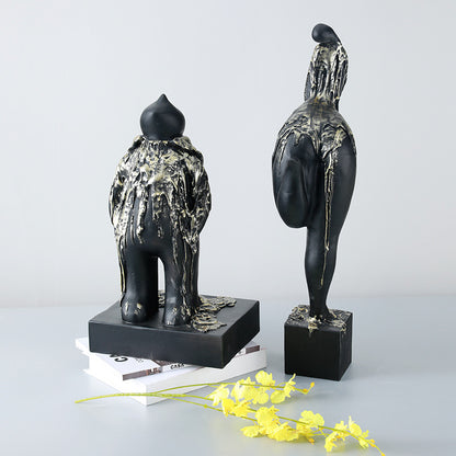Abstrakte dekorative Flamingo-Skulptur