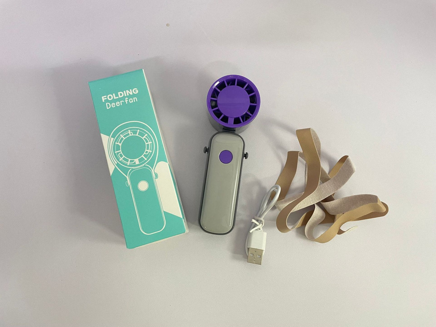 Unisex Tragbarer Faltventilator mit USB-Aufladung Brehn