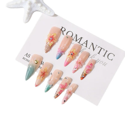 Premium Dekorative Press-On Nagelset Brehn