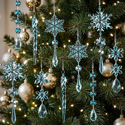 Kristall Schneeflocken Ornament Set