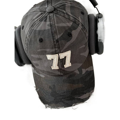 Damen Distressed Camouflage Baseball Cap Brehn