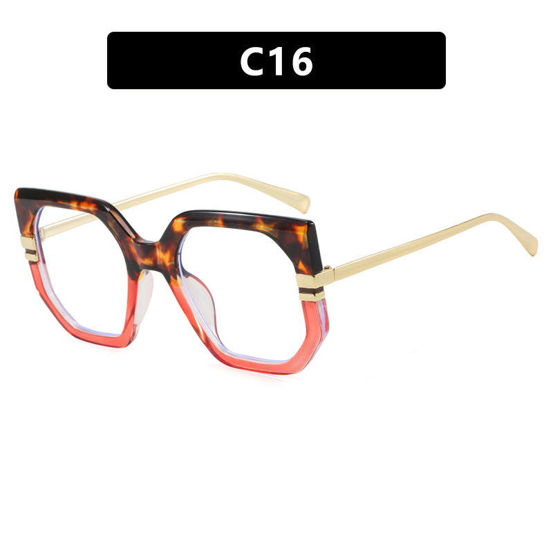 Damen geometrische Sonnenbrille mit luxuriösem goldenen Rahmen und polarisierenden Gläsern Brehn