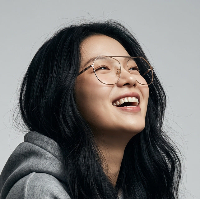 Damen geometrische Sonnenbrille mit luxuriösem Metallrahmen Brehn