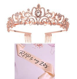 Damen glamouröse Tiara mit elegantem Design und stabilen Haarkämmen Brehn